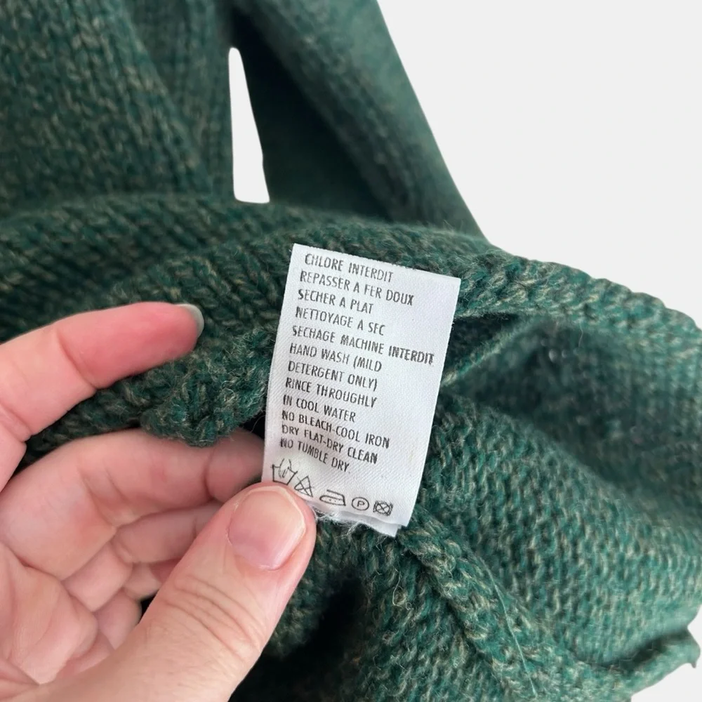 Zadig & Voltaire Forest Green Knit Hoodie Sweater Wool Blend Sz 1 Small - Picture 11 of 12